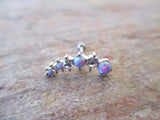 Purple Opal Made with Swarovski Crystals 100% Surgical Steel Cartilage Barbell 16G (1.2mm) Piercing