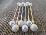 Baby Pink Surgical Steel 316L Barbell Industrial 14G (1.6mm) Piercing 32mm 35mm 38mm