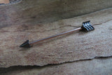 Arrow Two Tone 14G Industrial Surgical Steel Barbell Piercing 14G (1.6mm)