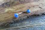 16G 14G White Fire Opal Pronged Belly Ring VCH Ring Vertical Lip Rook 100% Surgical Steel 14g (1.6mm) Piercing Custom Lengths