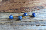 Gold Titanium Ion Plated Lapis Lazuli Natural Stone Barbell Nipple Ring Tongue Ring 14g (1.6mm) Piercing
