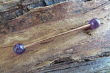 Tiger Eye 14G Gold Industrial Surgical Steel Barbell Piercing 14G (1.6mm) 32mm 35mm 38mm