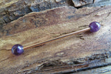 Turquoise Howlite 14G Industrial Surgical Steel Barbell Piercing 14G (1.6mm) 32mm 35mm 38mm