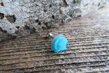 Pair Blue Rose Surgical Steel Cartilage Monroe Lip Tragus Ball Back 16G (1.2mm) Piercing Set of Two