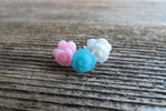 Pair Blue Rose Surgical Steel Cartilage Monroe Lip Tragus Ball Back 16G (1.2mm) Piercing Set of Two