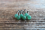 Lapis Lazuli Natural Stone Cartilage Labret Monroe Tragus Flatback Surgical Steel Barbell Piercing 16G (1.2mm) 6mm 8mm 10mm