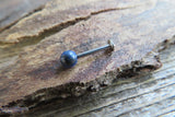 Lapis Lazuli Natural Stone Cartilage Labret Monroe Tragus Flatback Surgical Steel Barbell Piercing 16G (1.2mm) 6mm 8mm 10mm