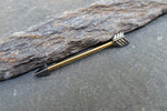 Arrow Black Ion Plated 14G Industrial Surgical Steel Barbell Piercing 14G (1.6mm)