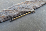 Arrow Black Ion Plated 14G Industrial Surgical Steel Barbell Piercing 14G (1.6mm)