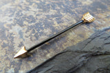 Arrow Two Tone 14G Industrial Surgical Steel Barbell Piercing 14G (1.6mm)