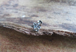 Gold IP Flower Crystal Gems Cartilage Labret Monroe Tragus Flatback Surgical Steel Barbell Piercing 16G 6mm 8mm 10mm 11mm 12mm 14mm 16mm