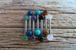 16G Turquoise Howlite 4mm Natural Stone Internally Threaded Surgical Barbell Bridge Nipple Ring Cartilage Tragus Helix 16G (1.2mm) Piercing