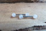 16G Lapis Lazuli 4mm Natural Stone Internally Threaded Surgical Steel Barbell Nipple Ring Cartilage Tragus Helix 16G (1.2mm) Piercing