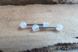 16G Lapis Lazuli 4mm Natural Stone Internally Threaded Surgical Bridge Barbell Nipple Ring Cartilage Tragus Helix 16G (1.2mm) Piercing