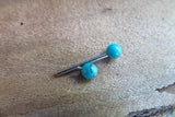 16G Turquoise Howlite 4mm Natural Stone Internally Threaded Surgical Barbell Bridge Nipple Ring Cartilage Tragus Helix 16G (1.2mm) Piercing
