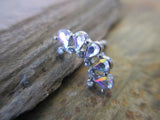 Clear Made with Swarovski Crystal Gems 100% Surgical Steel Cartilage Tragus Barbell 16G (1.2mm) Piercing