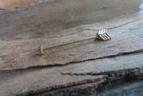 Arrow Two Tone 14G Industrial Surgical Steel Barbell Piercing 14G (1.6mm)