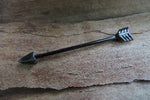 Arrow Gold & Black Ion Plated Two Tone 14G Industrial Surgical Steel Barbell Piercing 14G (1.6mm)