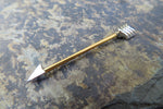 Arrow Gold & Black Ion Plated Two Tone 14G Industrial Surgical Steel Barbell Piercing 14G (1.6mm)