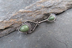 Bohemian Green Jasper Belly Ring 14g (1.6mm) Piercing