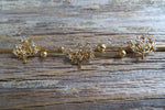 Gold IP Tree of Life Industrial Surgical Steel Barbell Piercing 14G (1.6mm) 32mm 35mm 38mm