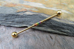 Rainbow Ion Plated Gay Pride Surgical Steel 316L Barbell Industrial Small Balls 14G (1.6mm) Piercing