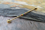 Rainbow Ion Plated Gay Pride Surgical Steel 316L Barbell Industrial Small Balls 14G (1.6mm) Piercing