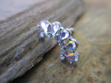 Clear Made with Swarovski Crystal Gems 100% Surgical Steel Cartilage Tragus Barbell 16G (1.2mm) Piercing