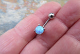 Blue Fire Opal Belly Ring 14g (1.6mm) Piercing VCH