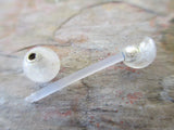 Bioflex Rutile Quartz Natural Stone Barbell Nipple Ring Tongue Ring 14g (1.6mm) Piercing