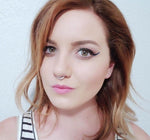 Silver IP Petite Crystal Gems Faux Fake Septum Non Piercing