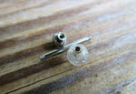Custom Lengths Rutile Rutilated Quartz Natural Stone Barbell Tongue Ring 14g (1.6mm) Piercing