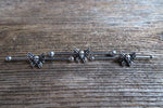 Death Moth Industrial Surgical Steel Barbell Piercing 14G (1.6mm) Small Balls 32mm 35mm 38mm