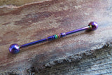 Rainbow Ion Plated Gay Pride Surgical Steel 316L Barbell Industrial Small Balls 14G (1.6mm) Piercing