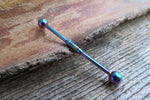 Rainbow Ion Plated Gay Pride Surgical Steel 316L Barbell Industrial Small Balls 14G (1.6mm) Piercing