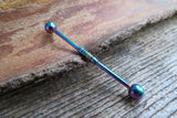 Rainbow Ion Plated Gay Pride Surgical Steel 316L Barbell Industrial Small Balls 14G (1.6mm) Piercing