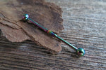 Rainbow Ion Plated Gay Pride Surgical Steel 316L Barbell Industrial Small Balls 14G (1.6mm) Piercing