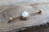Custom Lengths Opal Gold Ion Plated Surgical Steel 316L Barbell Industrial Small Balls 14G (1.6mm) Piercing