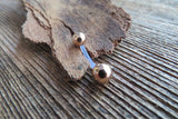 Gold IP Bioflex Basic Belly Ring 14g (1.6mm) Piercing