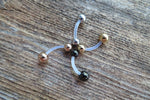 Gold IP Bioflex Basic Belly Ring 14g (1.6mm) Piercing
