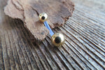 Gold IP Bioflex Basic Belly Ring 14g (1.6mm) Piercing