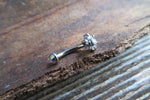 Floating Blue Minimalist Petite Floating Custom Lengths Crystal Flower Gems Belly Ring 14g VCH Internally Threaded Piercing