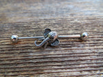 Elephant Ganesh Surgical Steel 316L Barbell Industrial 14G (1.6mm) Piercing 38mm Tiny Balls