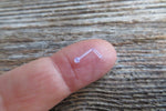 Lot of 7 Clear Hide Piercing Bioflex L Bend or Straight Bone Nose Nostril Retainer 20G 18G Piercing