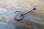 Gold IP Custom Lengths Crystal Knocker Belly Ring VCH Ring 14g (1.6mm) Piercing