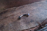 Gold IP Fire Opal Minimalist Petite Custom Lengths Belly Ring 14g VCH Internally Threaded Piercing