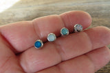 Blue Opalite 100% Surgical Steel 316L Barbell Tongue Ring 14G (1.6mm) Piercing