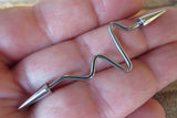 Gold IP Extreme Spikes 14G 100% Surgical Steel 316L Barbell Heartrate 14G (1.6mm) Piercing 38mm