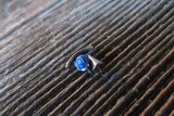 White Fire Opal Spike Vertical Lip Internally Threaded Surgical Steel Barbell Curve Eyebrow Ring 16G (1.2mm) Piercing