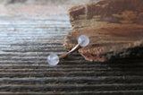 Rose Gold IP Tiger Eye Natural Stone 16G (1.2mm) Internally Threaded Surgical Steel Barbell Curve Eyebrow Ring 8mm Piercing